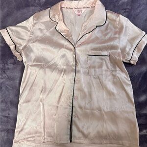 Juicy Couture Baby Pink Satin Pajama Top